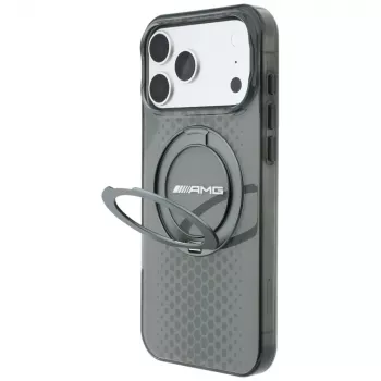 Mercedes AMG00127 AMG IML Double Layer Urban Line MagSafe ovitek s stojalom z obročem za iPhone 18 Pro Max / 17 Pro Max, siva
