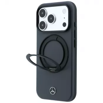 Mercedes Mer008869 Leather with Ring Stand ovitek MagSafe za iPhone 18 Pro / 17 Pro, antracit