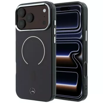 Mercedes Mer008921 ovitek MagSafe Double Layer Iconic Logo za iPhone 18 Pro Max / 17 Pro Max, bordo rdeč