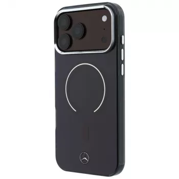 Mercedes Mer008921 ovitek MagSafe Double Layer Iconic Logo za iPhone 18 Pro Max / 17 Pro Max, bordo rdeč