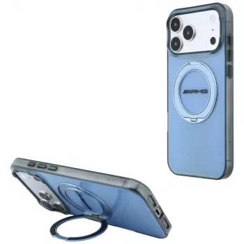 Mercedes AMG IML ovitek MagSafe Double Layer Urban Line s stojalom z obročem za iPhone 18 Pro Max / 17 Pro Max, moder