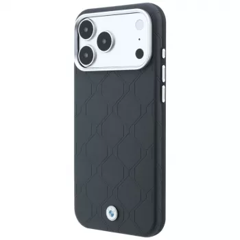 BMW ovitek MagSafe Sign Deboss Quilted Metal Logo za iPhone 18 Pro / 17 Pro, antracit