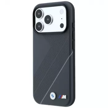 BMW M ovitek MagSafe Tire Track s srebrno linijo, antracit, za iPhone 18 Pro / 17 Pro