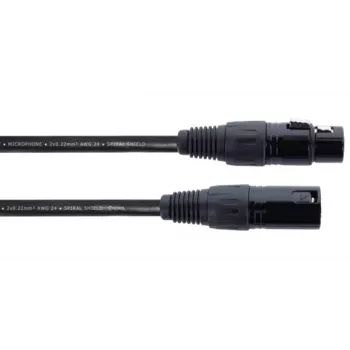 Cordial EM 5 FM povezovalni kabel XLR, vtičnica XLR 3-polna na vtič XLR 3-polni, črn