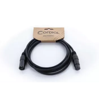 Cordial EM 5 FM povezovalni kabel XLR, vtičnica XLR 3-polna na vtič XLR 3-polni, črn