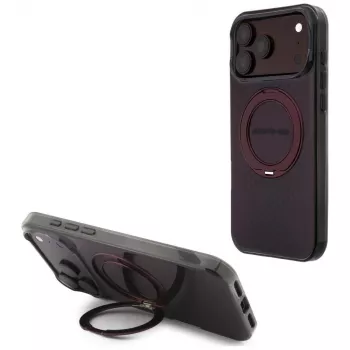 Mercedes AMG IML Double Layer Urban Line ovitek z obročem za stojalo, MagSafe, za iPhone 18 Pro Max / 17 Pro Max, bordo