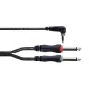 Cordial 14868 avdio Y-adapter, 1x vtič 3,5 mm – 2x vtič 6,3 mm (mono), 3 m, črn