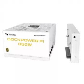 Thermaltake Dockpower FI 850 W napajalnik za računalnik, ATX 3.1, 80 PLUS Gold, snežno bel