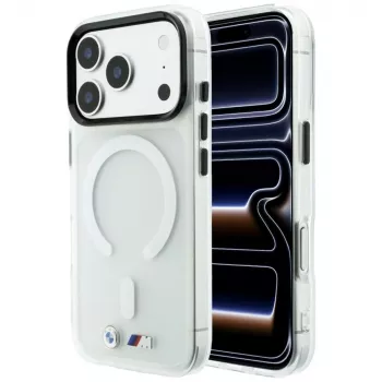 BMW M IML Frosted Metal Logo & Trims ovitek MagSafe za iPhone 18 Pro Max / 17 Pro Max, prozoren