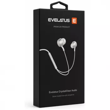 Evelatus Crystal Clear Audio CCAV-3.5WH slušalke s priključkom 3,5 mm in mikrofonom, bele