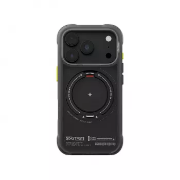 Skinarma Atlas ovitek za iPhone 18 Pro / 17 Pro, MagSafe, vrtljivo stojalo, črn