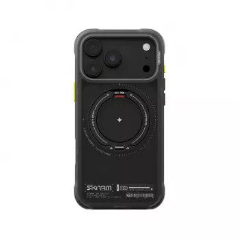 Skinarma Atlas ovitek za iPhone 18 Pro Max / 17 Pro Max, MagSafe, vrtljivo stojalo, črn