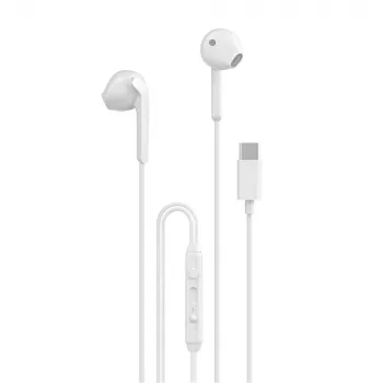 Dudao X3C stereo slušalke z mikrofonom, Type-C, bele