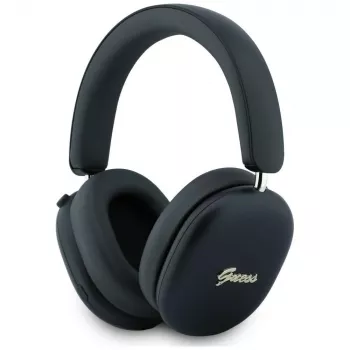 Guess GUE005823 naglavne slušalke, Metallic Effect Metal Script Logo, Bluetooth, ENC, črne