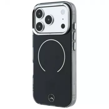 Mercedes Mer008879 ovitek za iPhone 18 Pro Max / 17 Pro Max, Double Layer Iconic Logo, MagSafe, črn