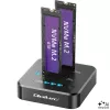 Qoltec 52633 M.2 NVMe SSD priklopna postaja, PCIe, 2 x 8TB, USB-C 3.2, 10 Gb/s, brez povezave s kloniranjem