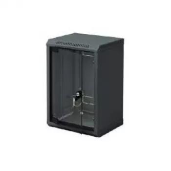 Triton RBA-09-AS3-BAX-C1 10 inch stenska omara, enodelna, 9U, 300 mm, steklena vrata, črna RAL 9005