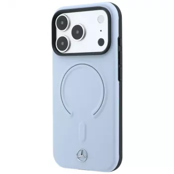 Mercedes Mer008840 Leather 3D MagSafe ovitek za iPhone 18 Pro / 17 Pro, moder