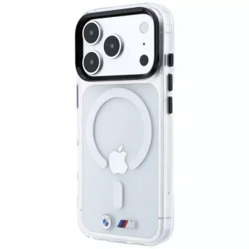 BMW M IML Glossy Metal Logo & Trims MagSafe ovitek za iPhone 18 Pro Max / 17 Pro Max, prozoren