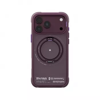 Skinarma Atlas ovitek z MagSafe in vrtljivim stojalom za iPhone 18 Pro Max / 17 Pro Max, bordo