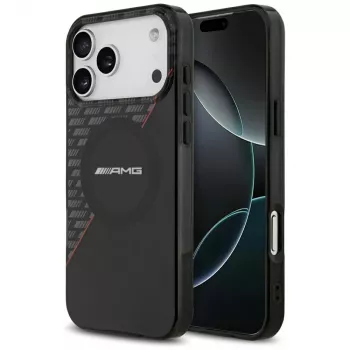 Mercedes AMG00123 AMG IML Double Layer Rhombs MagSafe ovitek za iPhone 18 Pro Max / 17 Pro Max, črno-rdeč
