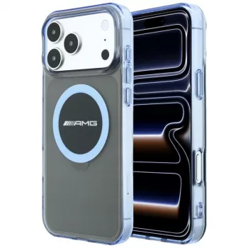 Mercedes AMG00121 AMG IML Transparent Bicolor Block MagSafe ovitek za iPhone 18 Pro Max / 17 Pro Max, črn/moder