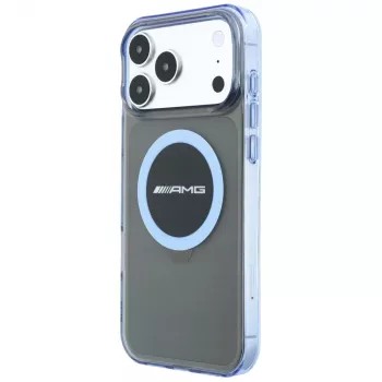 Mercedes AMG00121 AMG IML Transparent Bicolor Block MagSafe ovitek za iPhone 18 Pro Max / 17 Pro Max, črn/moder