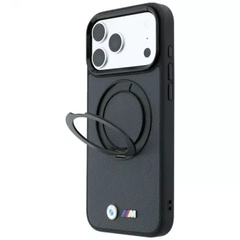 BMW BMW001324 Kevlar Ring Stand 360 MagSafe ovitek za iPhone 18 Pro Max / 17 Pro Max, antracit