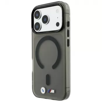 BMW BMW001309 M IML Frosted Metal Logo & Trims MagSafe ovitek za iPhone 18 Pro / 17 Pro, črn