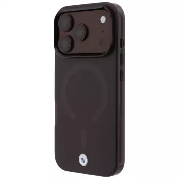 BMW Sign Frosted IML & Metal Logo MagSafe ovitek za iPhone 18 Pro Max / 17 Pro Max, bordo rdeč