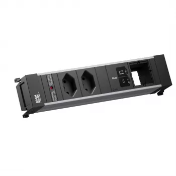 Bachmann POWER FRAME M vgradna vtičnica, 2x T13, 1x USB C/C 65 W, 1x CM