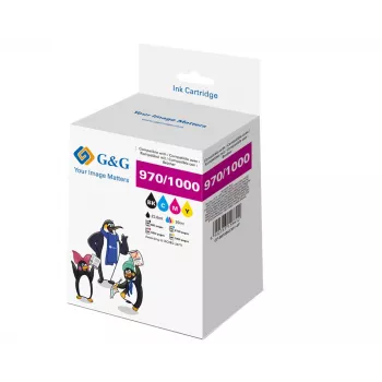 G&G združljive kartuše s črnilom NP-B-0051BKCMY (GP-B970BKCMY-4P), črna, cian, magenta, rumena