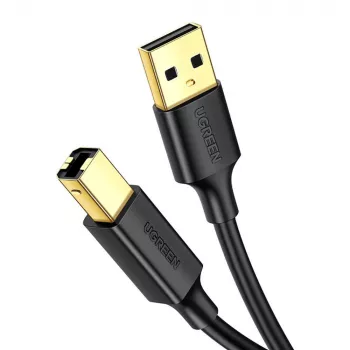 Ugreen US135 tiskalniški kabel USB 2,0 A-B, pozlačen, 1 m, črn