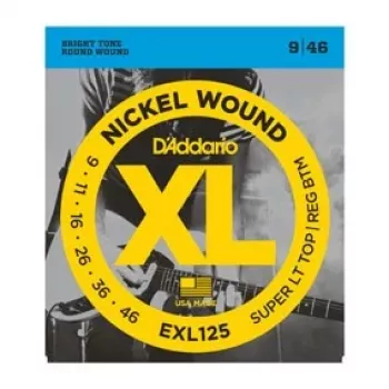 D'Addario EXL125 XL Nickel Round Wound strune za električno kitaro, 9-46