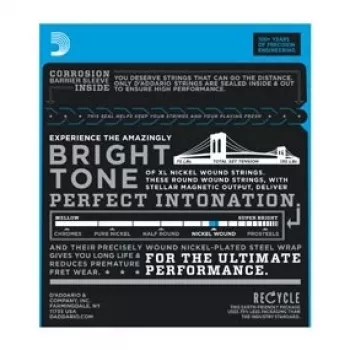 D'Addario EXL125 XL Nickel Round Wound strune za električno kitaro, 9-46