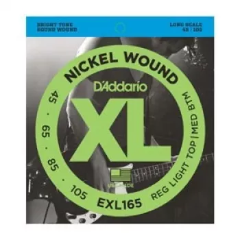 D'Addario EXL165 strune za bas kitaro, Regular Light 45–105