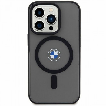BMW BMHMP14MDSLK Signature MagSafe trda torbica za Apple iPhone 14 Plus / 15 Plus, črna