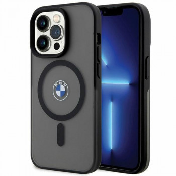 BMW BMHMP14LDSLK Signature MagSafe trda torbica za Apple iPhone 14 Pro, črna