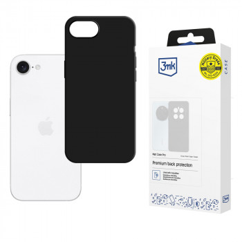 3MK Matt Case Pro ovitek za Apple iPhone 16e / 17e, črn