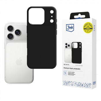 3mk Matt Case Pro ovitek za Apple iPhone 17 Pro Max, mat črn
