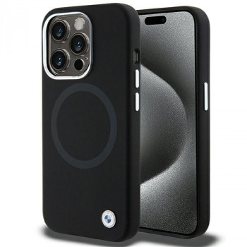 BMW BMHMP15XSILBK2 Signature Liquid Silicone MagSafe ovitek za Apple iPhone 15 Pro Max, črn