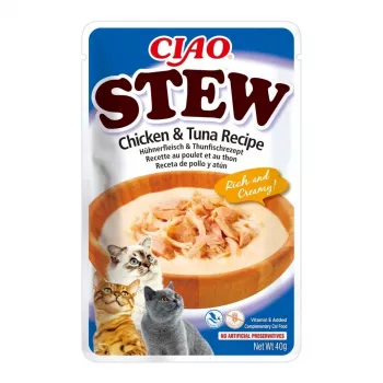 Inaba Cat Ciao Stew piščanec, riba, pokrovača hrana za mačke, 24 x 40 g