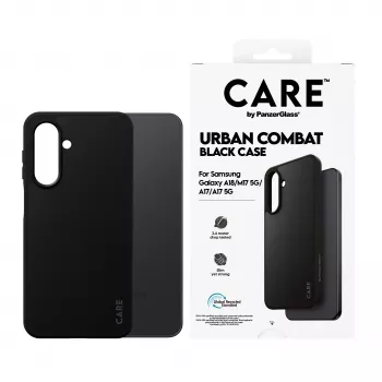 PanzerGlass CARE Urban Combat ovitek za Samsung Galaxy A17/A18, črn