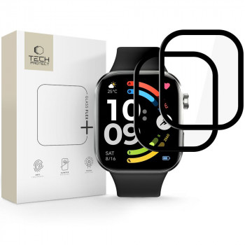 Tech-Protect Glass Flex+ hibridno steklo za Xiaomi Redmi Watch 6, črno (2 kosa)