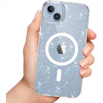 Tech-Protect FlexAir Hybrid MagSafe ovitek za Apple iPhone 15, bleščeče prozoren
