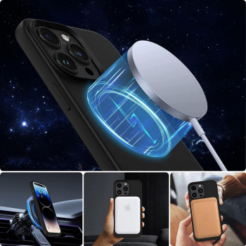Tech-Protect Silicone MagSafe ovitek za Apple iPhone 13 / 14, črn (THP2235)
