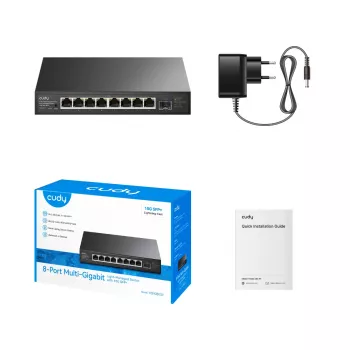 CUDY HS108ES1 8-portno 2.5G Light Managed stikalo z 10G SFP+