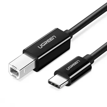 Ugreen US241 kabel USB-C 2.0 na USB-B za tiskalnik, 1 m, črn