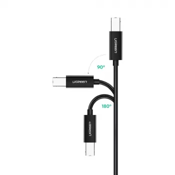 Ugreen US241 kabel USB-C 2.0 na USB-B za tiskalnik, 1 m, črn