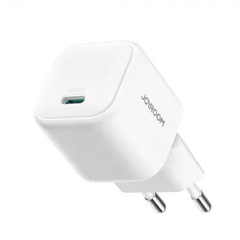Joyroom TCG08 (JR-TCG08) GaN potovalni polnilnik, USB-C, 20W, PD 3.0, QC 3.0, bel